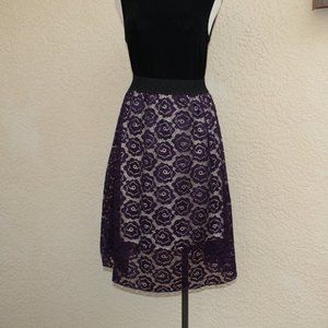 LulaRoe Lola Purple Lace Skirt